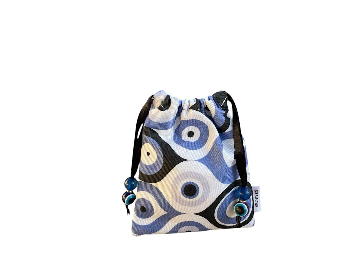 Pochette Tissu Oeil bleu