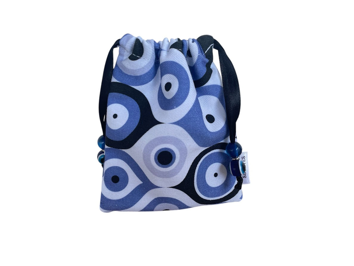 Pochette Tissu Oeil bleu