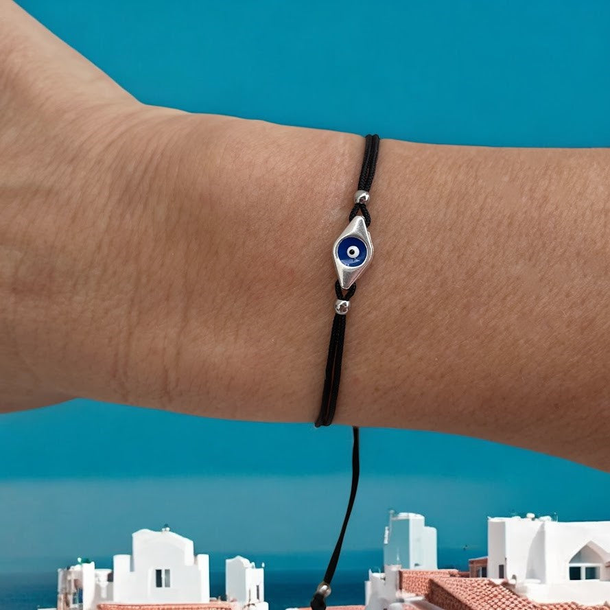 Bracelet Oeil Bleu Ajustable - Bracelet Porte Bonheur
