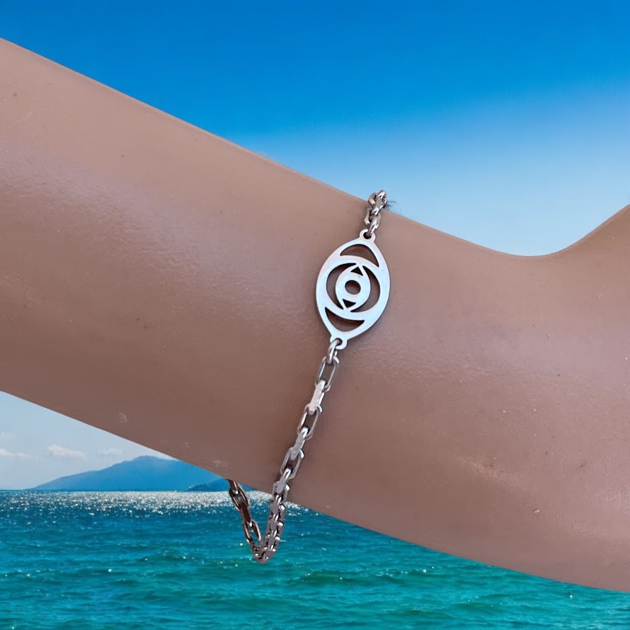 Lucky Stainless Steel Bracelet – Hamsa Hand or Evil Eye
