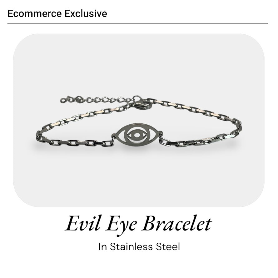 Lucky Stainless Steel Bracelet – Hamsa Hand or Evil Eye