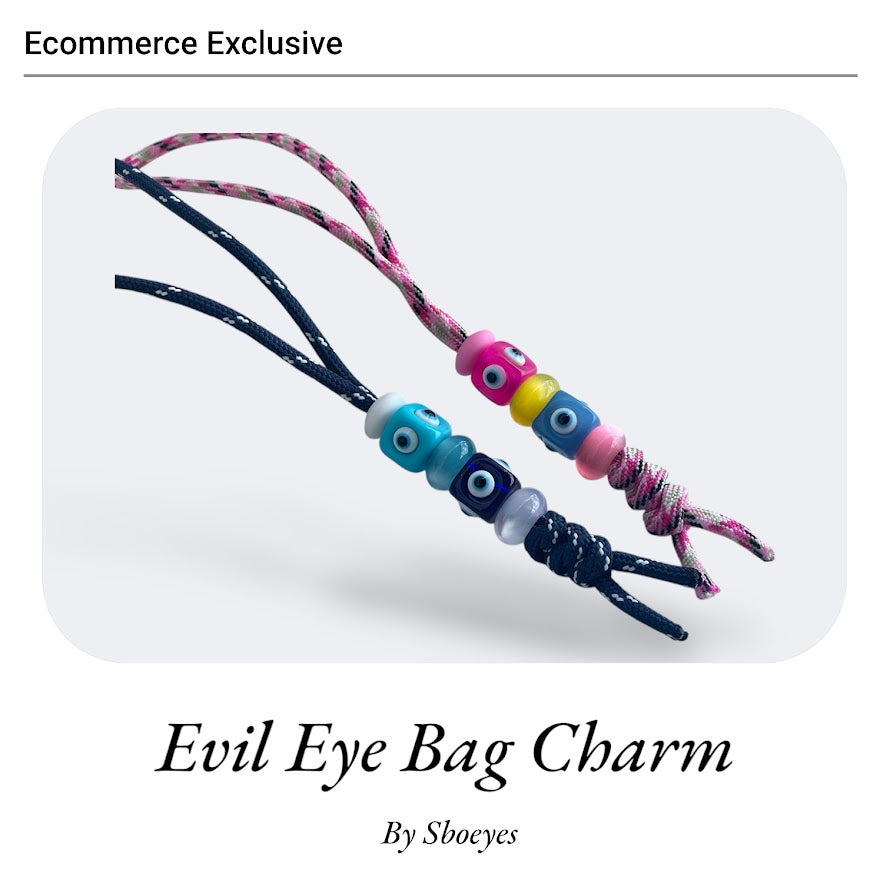 Evil Eye Bag Charm - Beaded Bag Charm - Bag Accessory
