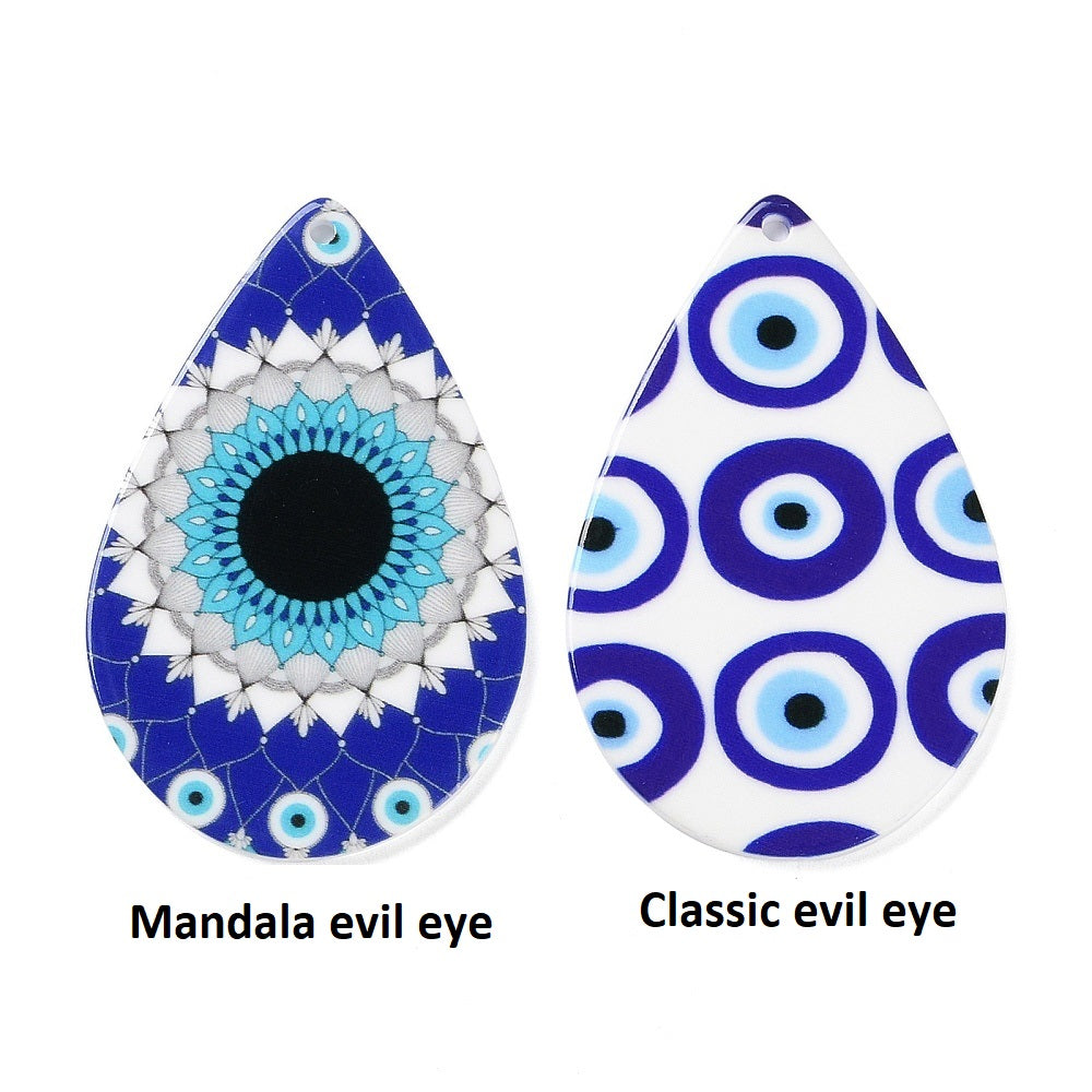 Bijou pour rétroviseur de voiture Oeil Bleu Mandala