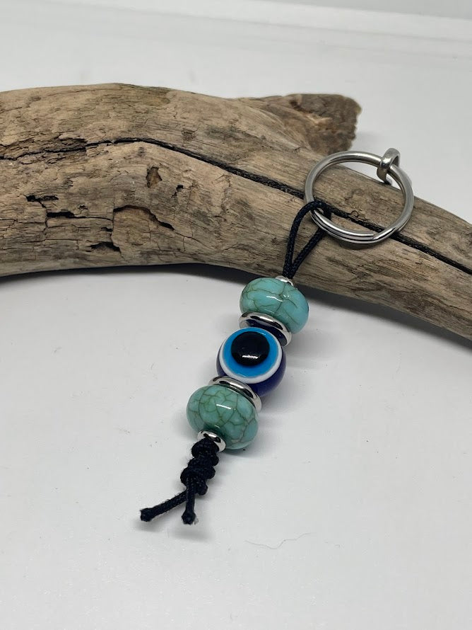 Turquoise Evil Eye Bag Charm - Bag Accessory - Gift for Her