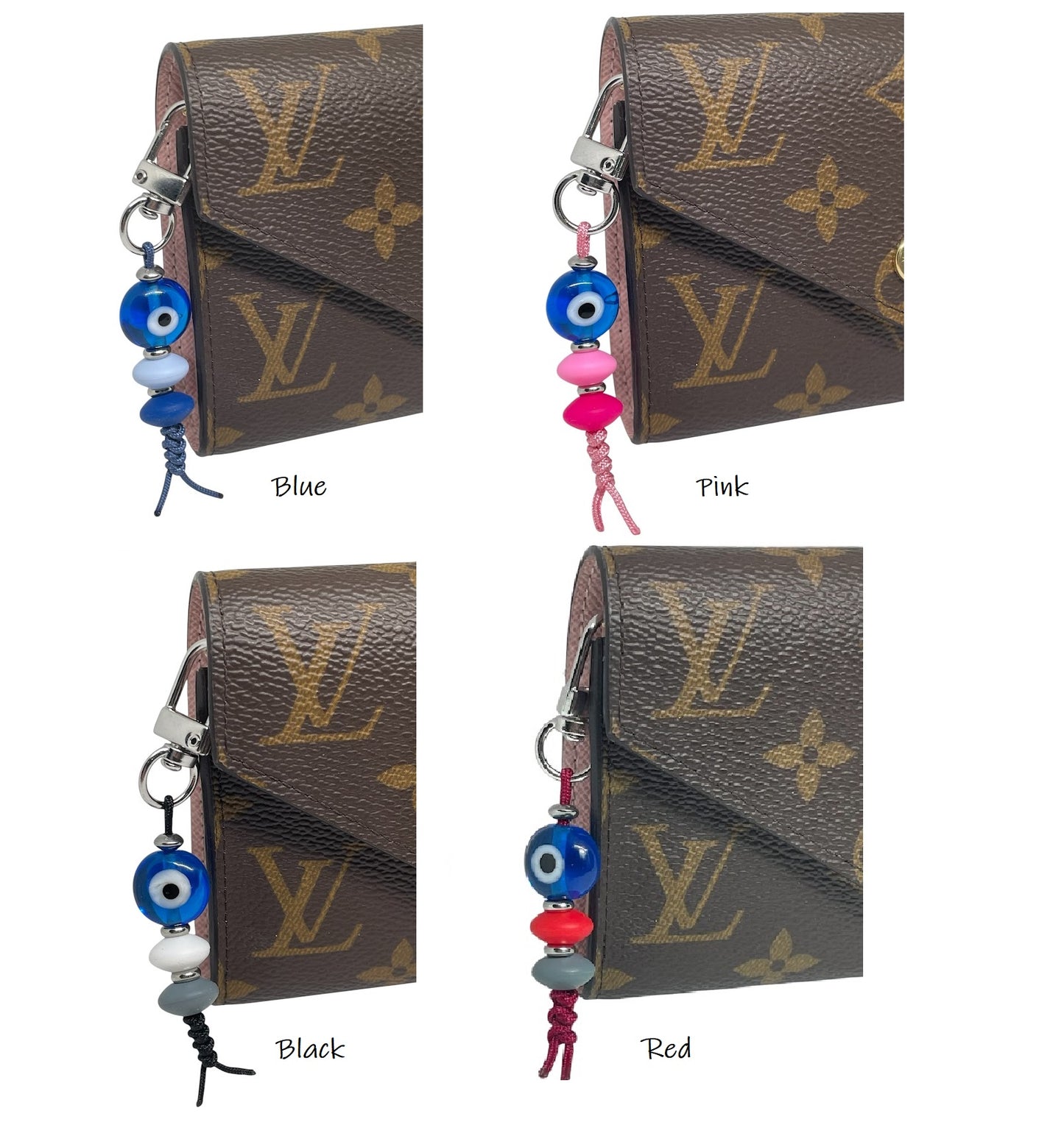Evil Eye Glass Bag Charm - Greek Gift - Bag Accessories