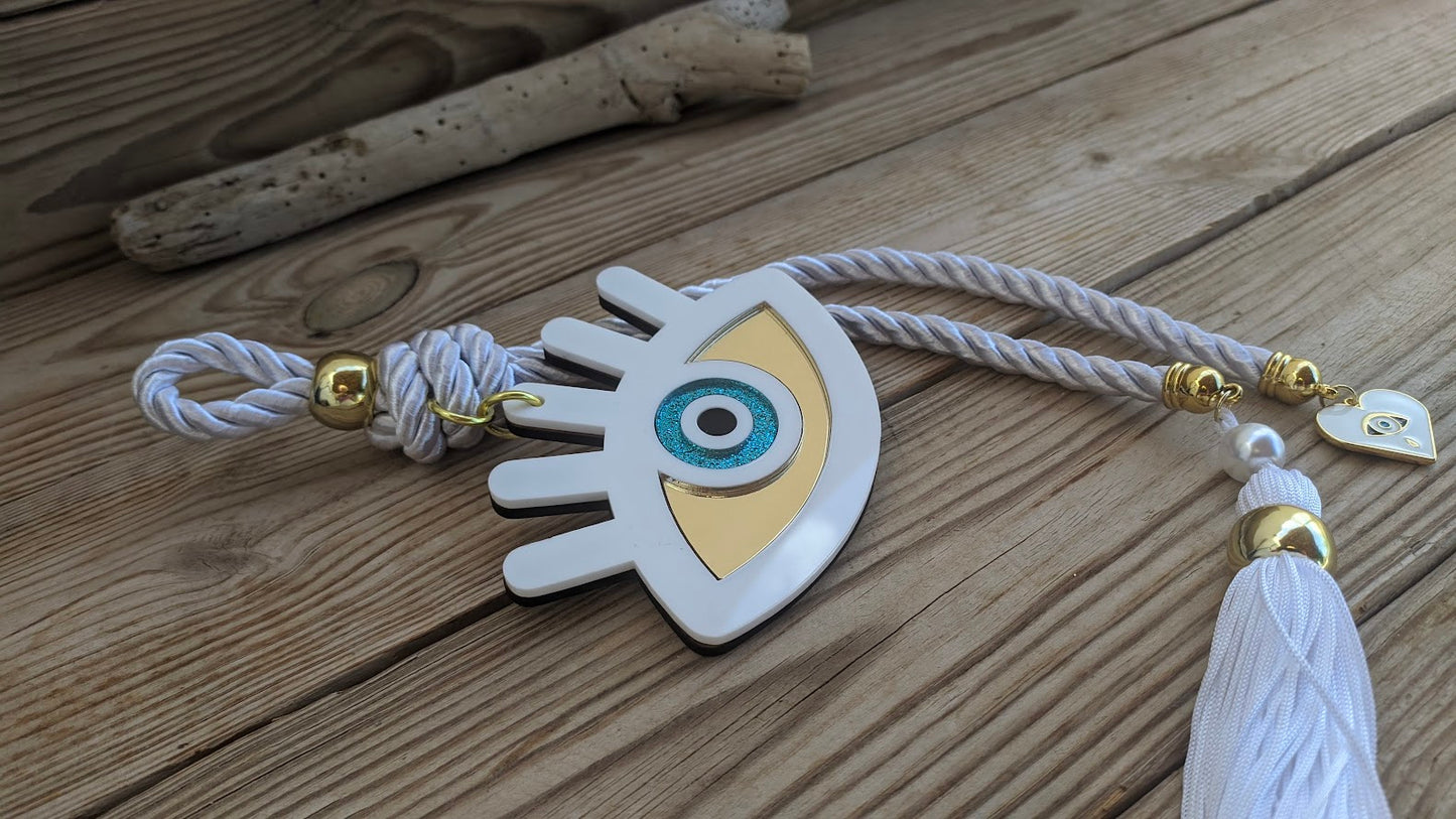 Evil Eye Tassel Wall hanging - House Protection - Greek Gift
