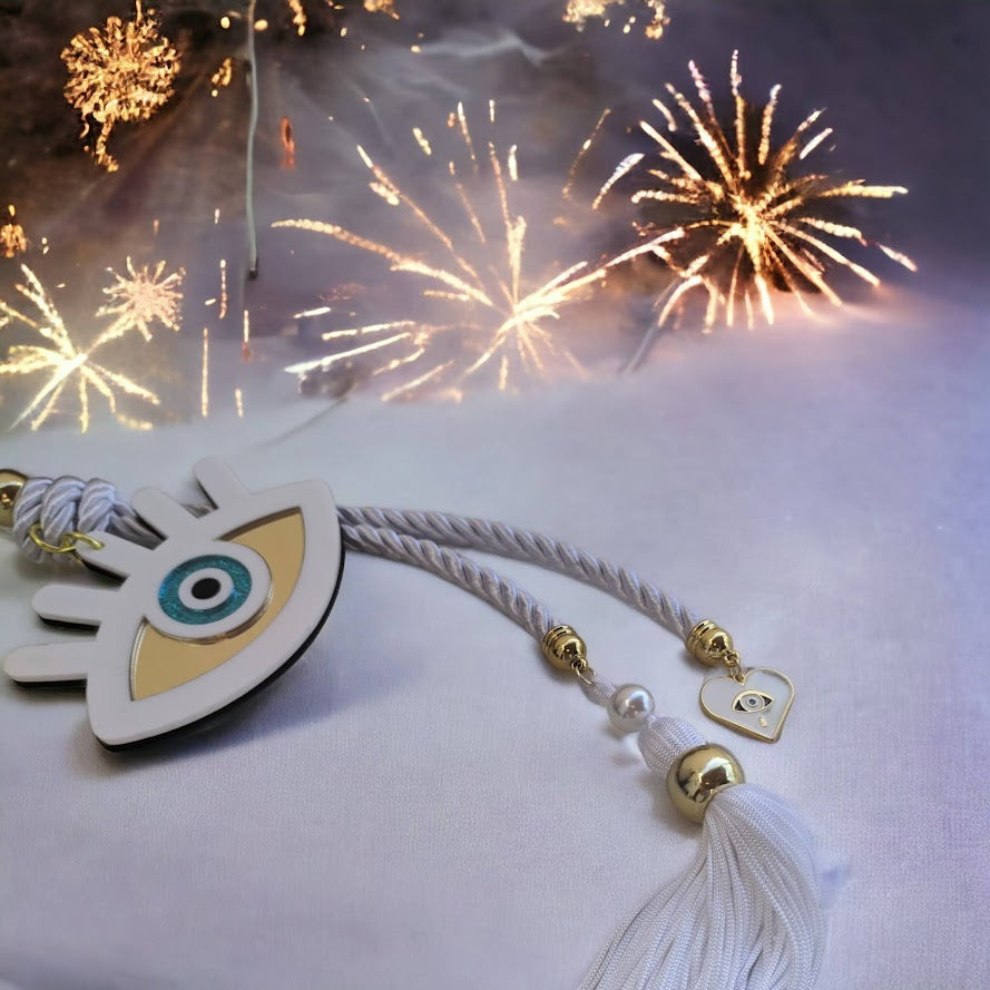 Evil Eye Tassel Wall hanging - House Protection - Greek Gift