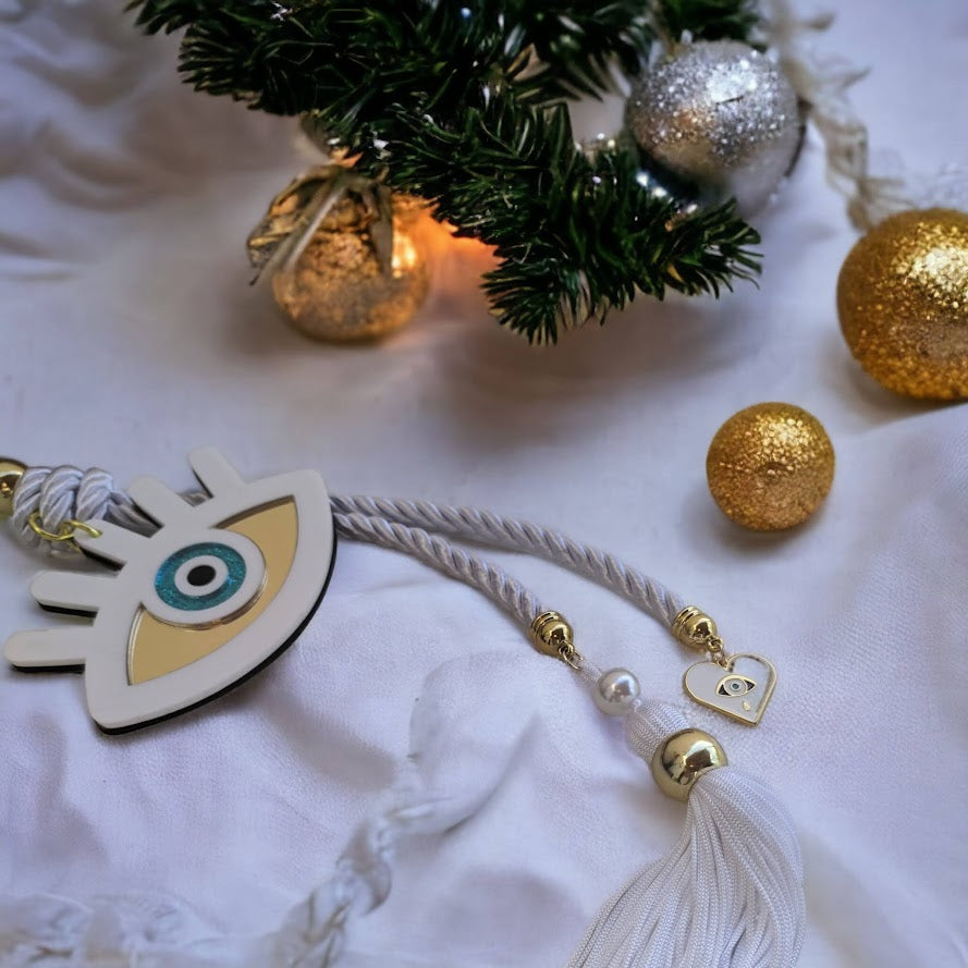 Evil Eye Tassel Wall hanging - House Protection - Greek Gift