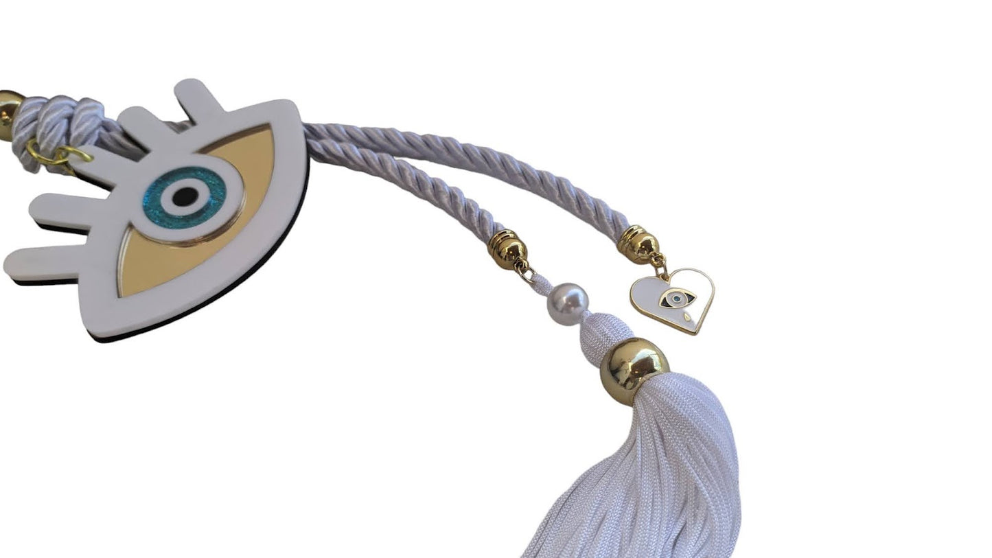 Evil Eye Tassel Wall hanging - House Protection - Greek Gift