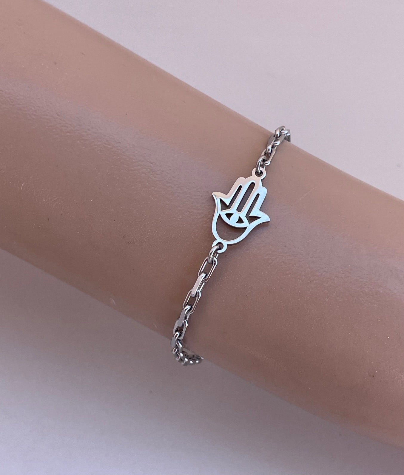 Lucky Stainless Steel Bracelet – Hamsa Hand or Evil Eye