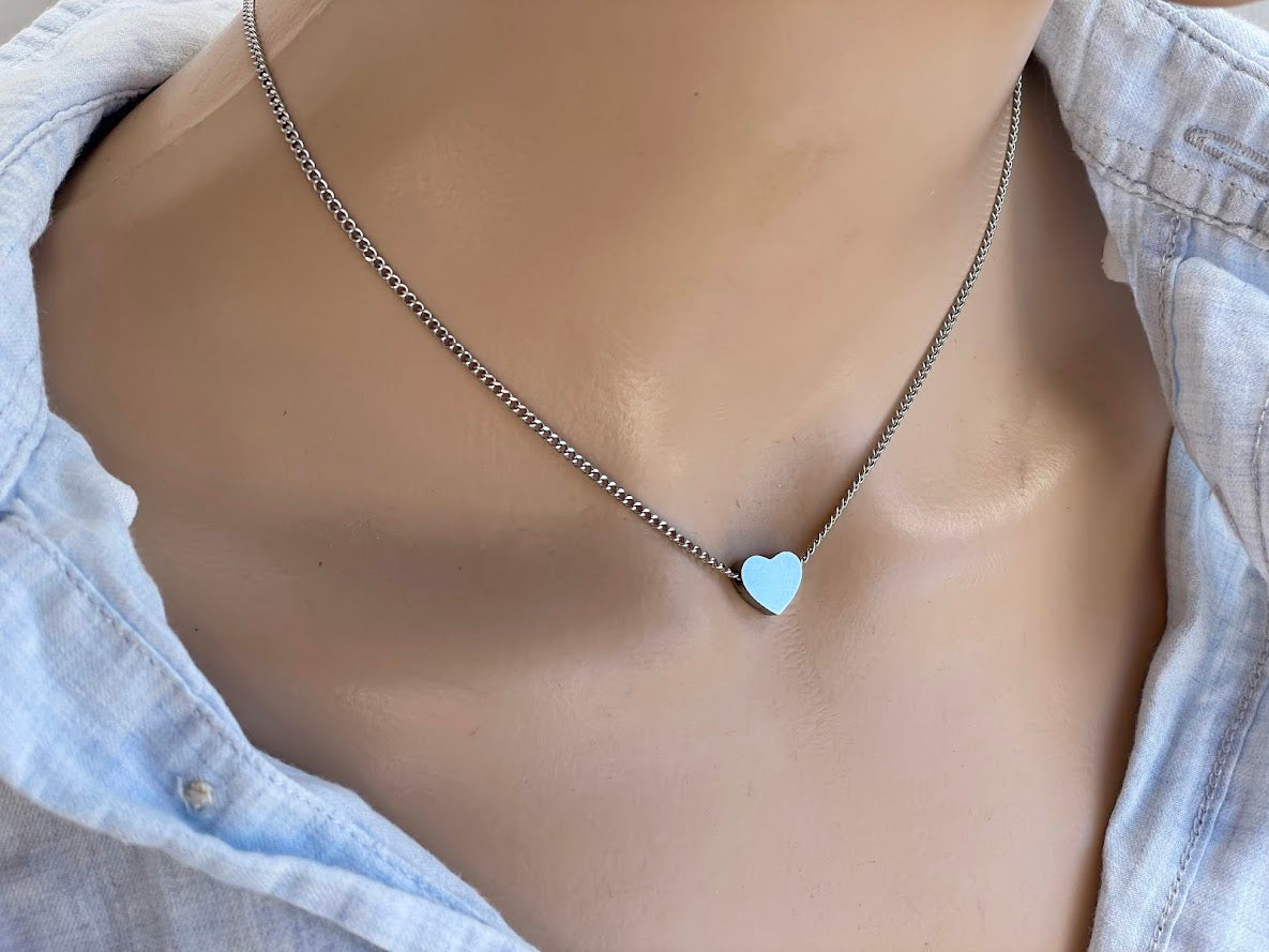 Collier Coeur en Acier pour Elle
