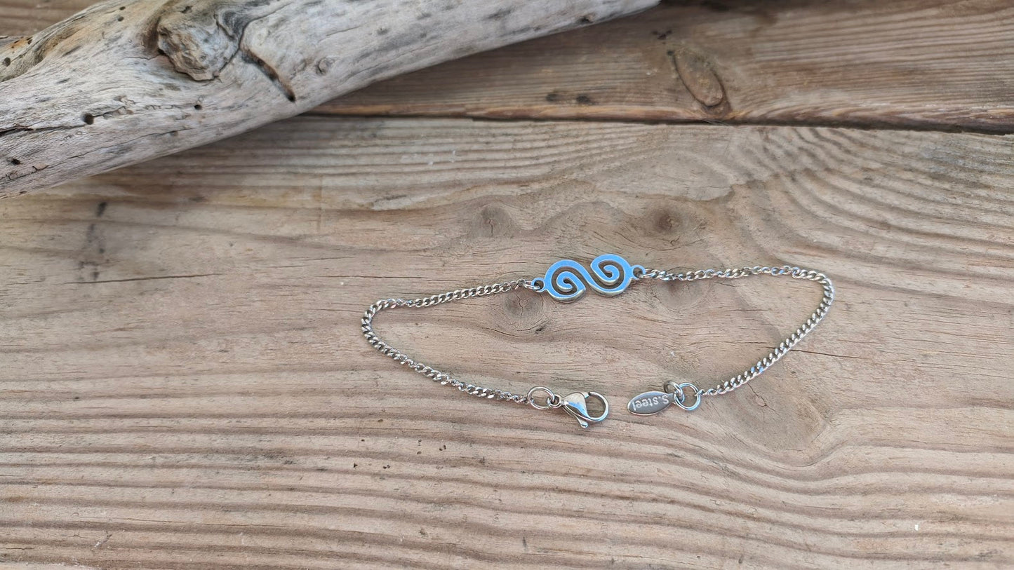 Bracelet spirale infini - Bijoux en acier inoxydable