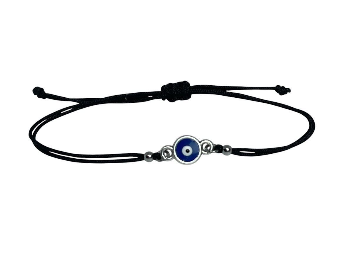 Bracelet Oeil Bleu Macramé - Cadeau pour Homme - Bijou Grec