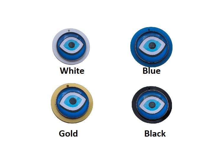 Handmade Evil Eye Keychain & Bag Charm | Greek Gift | Plexiglass & Glass Design