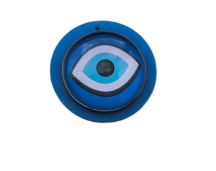Handmade Evil Eye Keychain & Bag Charm | Greek Gift | Plexiglass & Glass Design