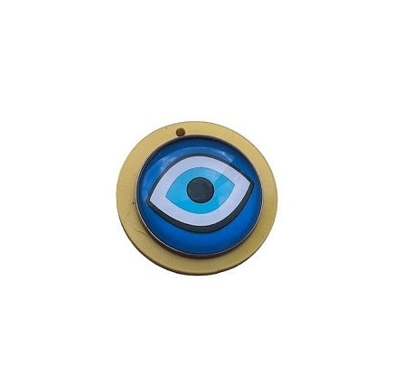 Handmade Evil Eye Keychain & Bag Charm | Greek Gift | Plexiglass & Glass Design