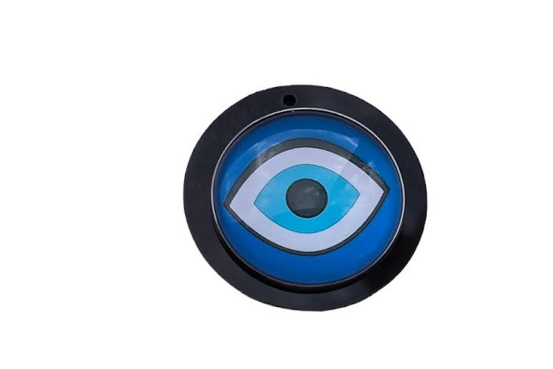 Handmade Evil Eye Keychain & Bag Charm | Greek Gift | Plexiglass & Glass Design