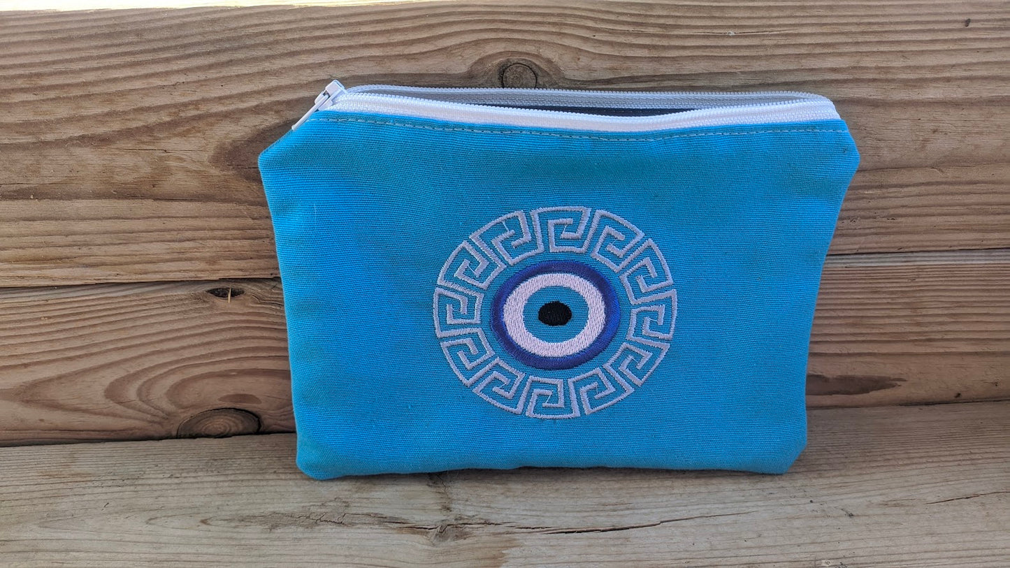 Pochette Motif Brodée Grec et Oeil – Souvenir Grec