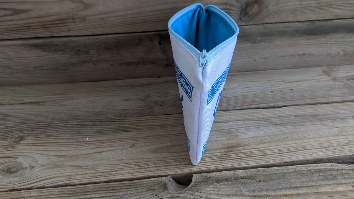 Blue Greece Zip Pouch | Handmade in Greece