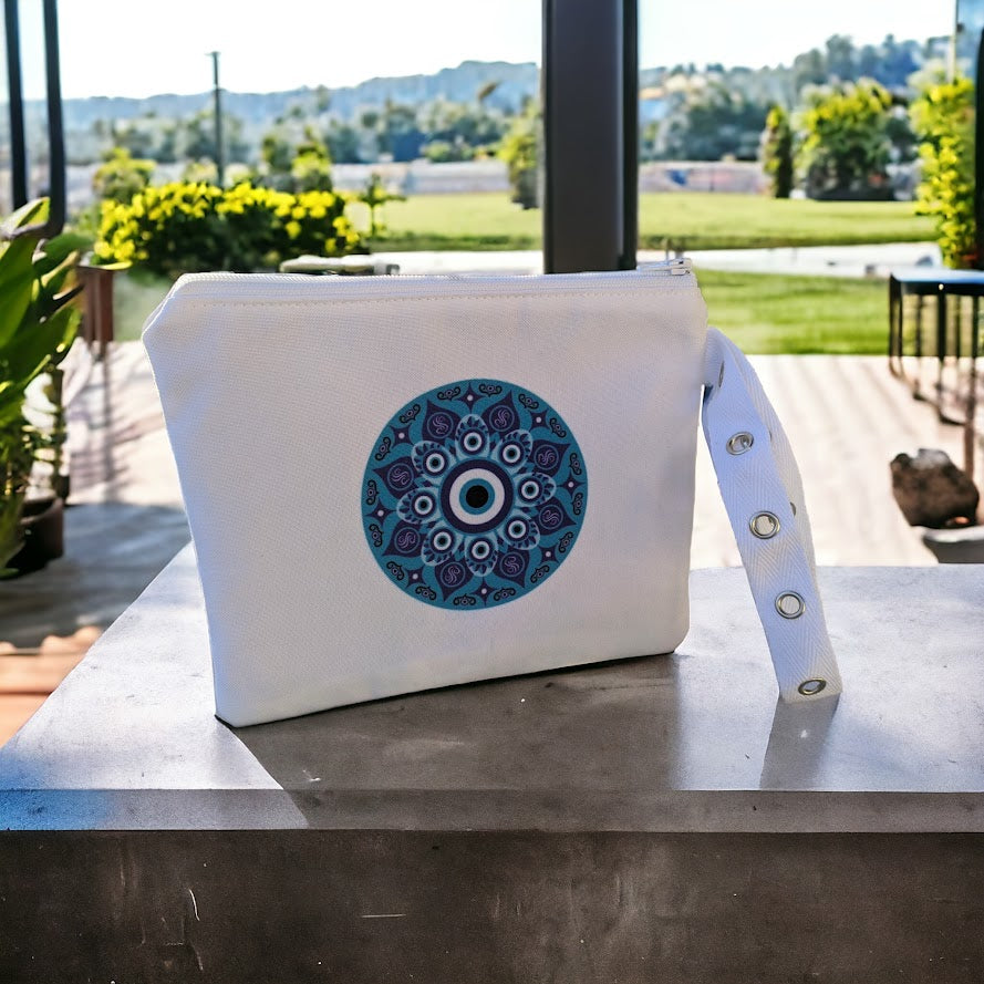 Pochette Mandala Oeil Bleu - Fabriquée en Grèce