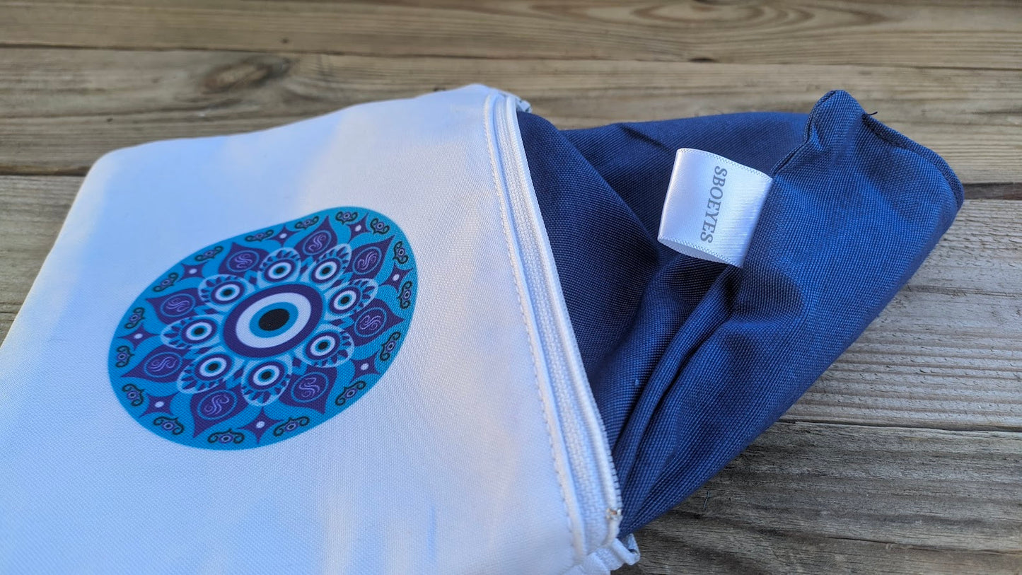 Pochette Mandala Oeil Bleu - Fabriquée en Grèce