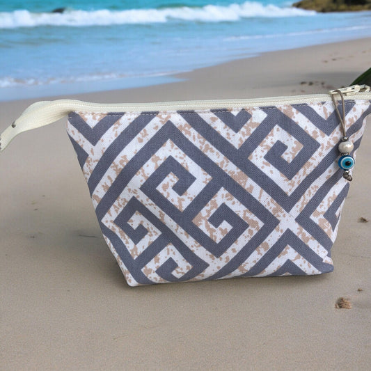 Pochette Maquillage Motif Grec