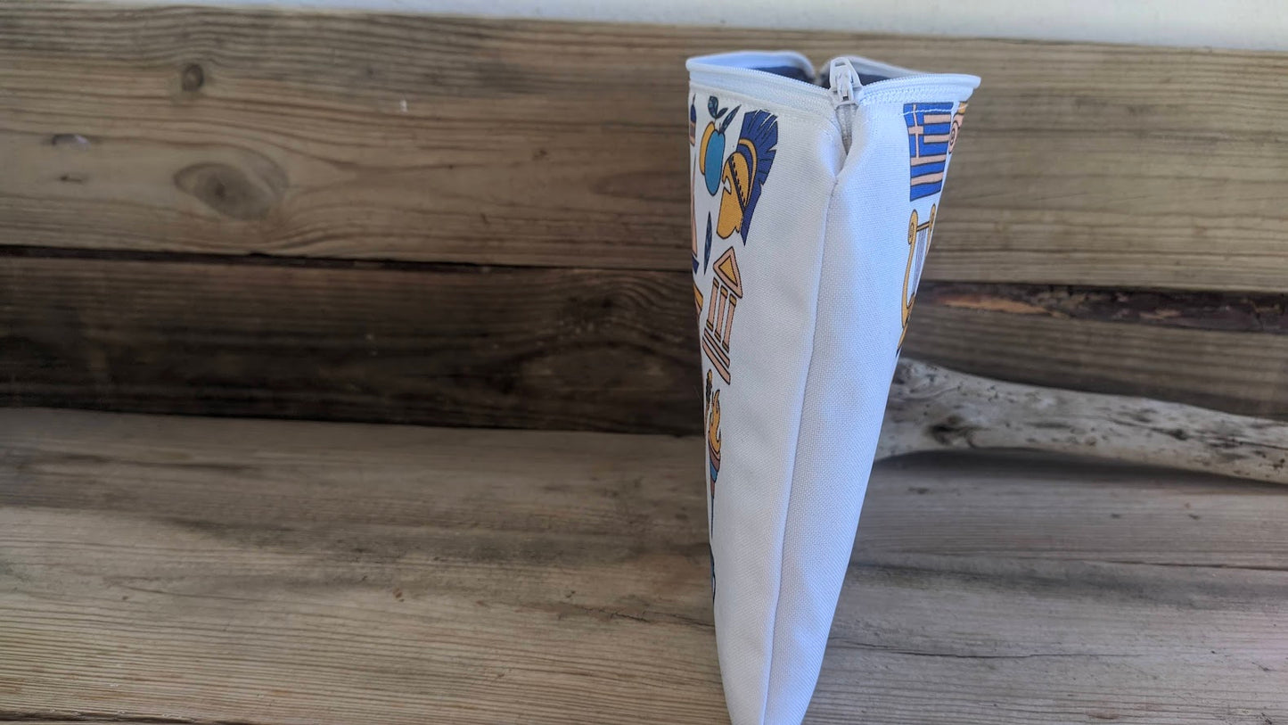 Greek Symbols Pouch - Greek gift - Made in Greece