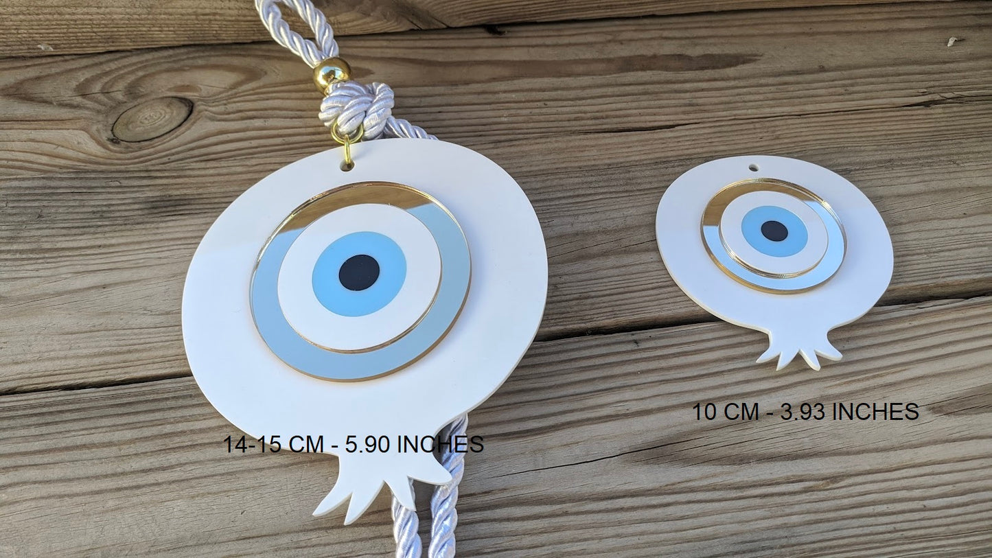 Suspension Murale Grenade Oeil Bleu Taille XXL