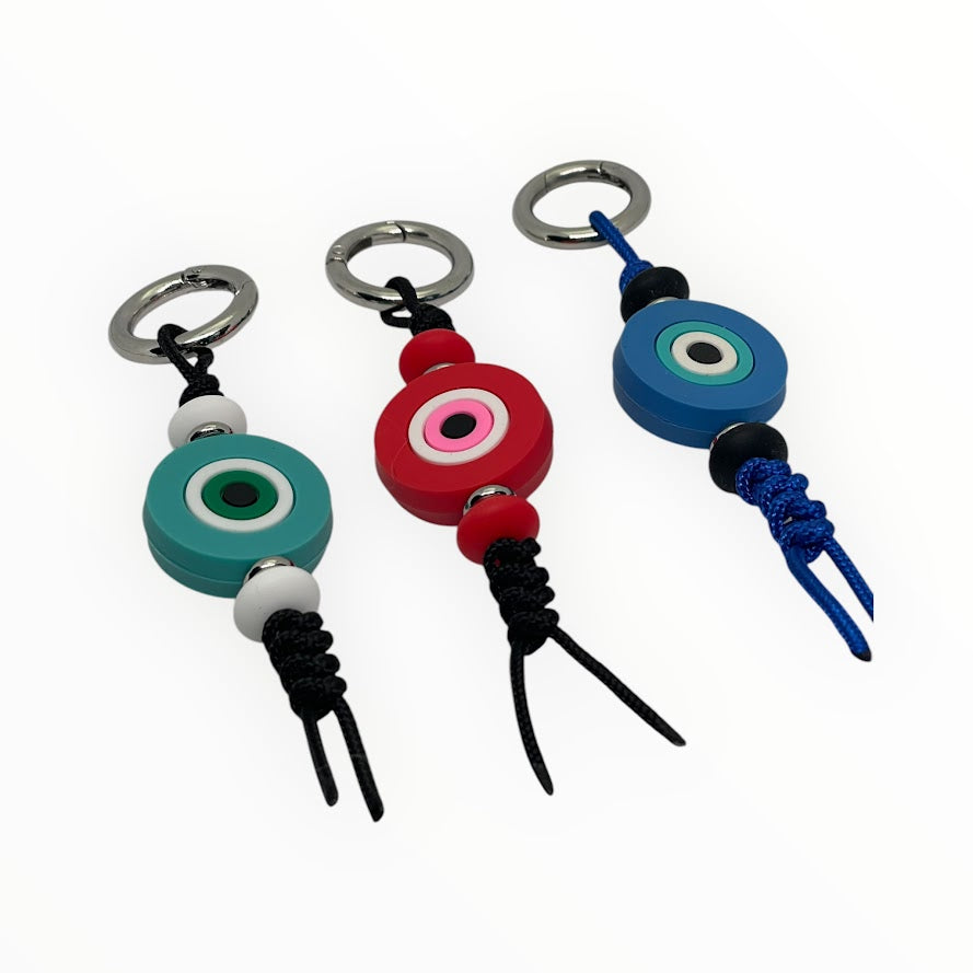 Silicone Εvil Eye Bag Charm - Purse Bag Charm - Greek Gift
