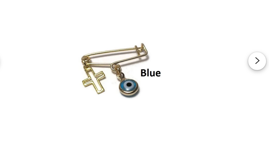 Épingle à nourrice Croix et Oeil - Bijoux de Protection Bébé