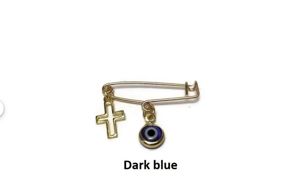 Épingle à nourrice Croix et Oeil - Bijoux de Protection Bébé