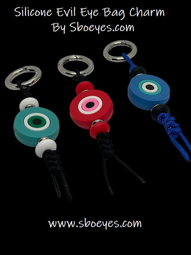 Silicone Εvil Eye Bag Charm - Purse Bag Charm - Greek Gift
