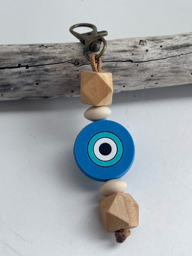 Evil Eye Bag Charm - Greek Gift - Handmade accessories
