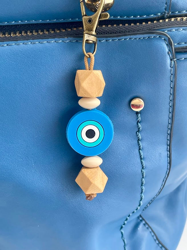 Evil Eye Bag Charm - Greek Gift - Handmade accessories