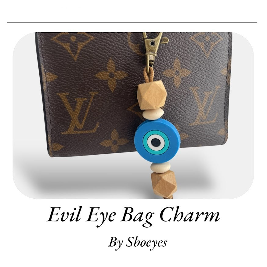 Evil Eye Bag Charm - Greek Gift - Handmade accessories