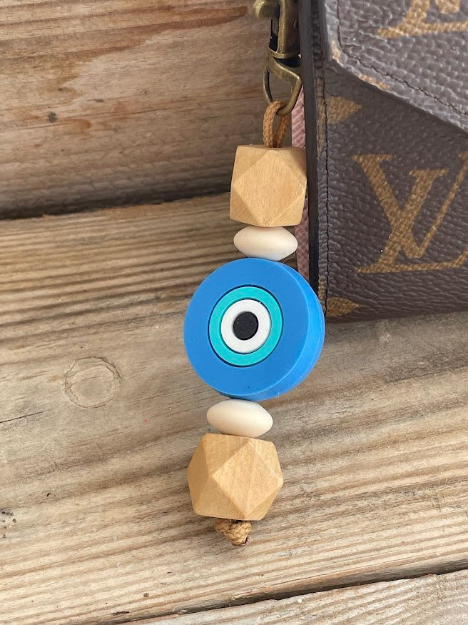 Evil Eye Bag Charm - Greek Gift - Handmade accessories