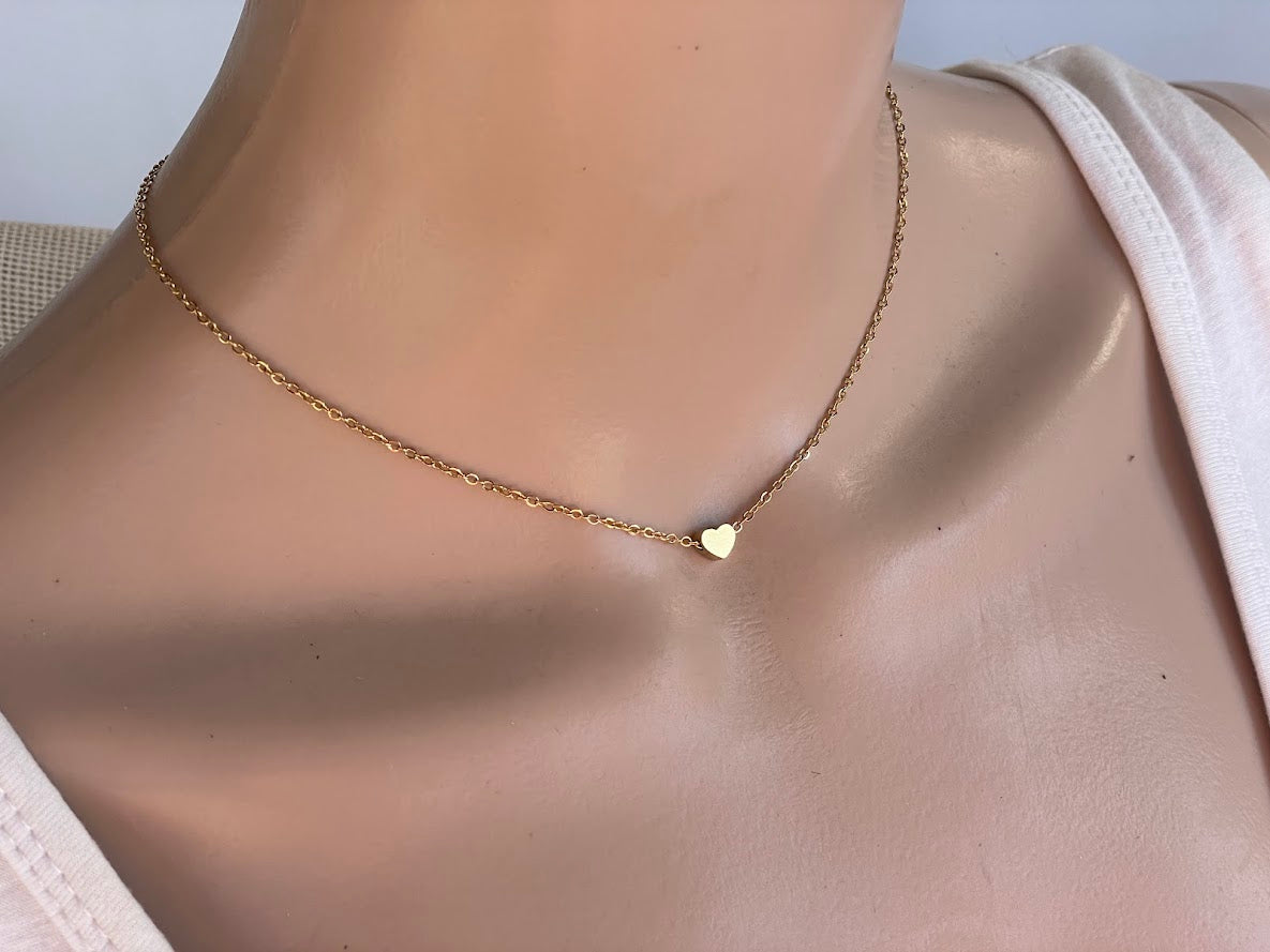 Collier Coeur en Acier doré pour elle