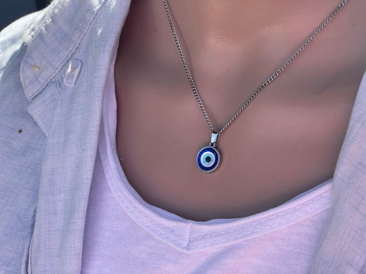 Collier Oeil Bleu Porte Bonheur