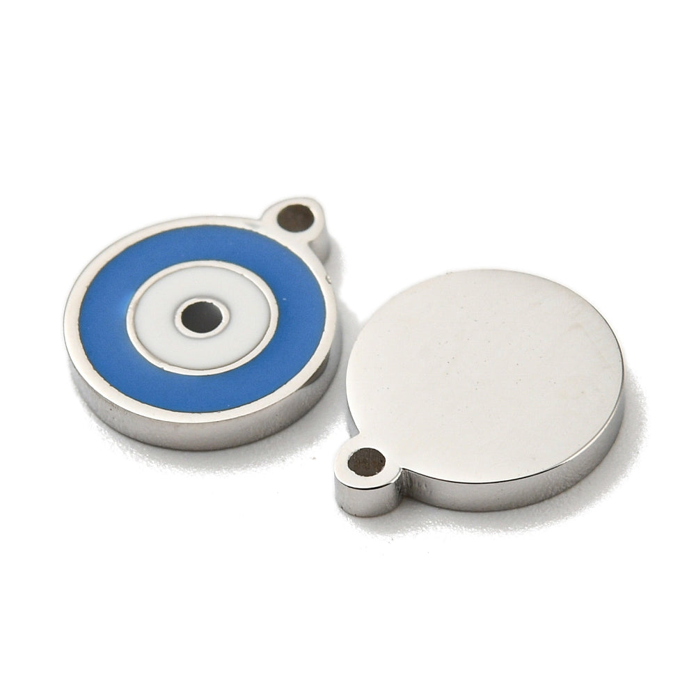 Pendentif Oeil bleu Emaillé - Bijou Minimaliste