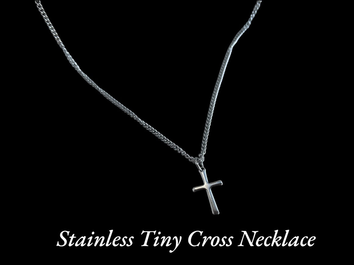 Collier Croix Minimaliste en Acier Inoxydable