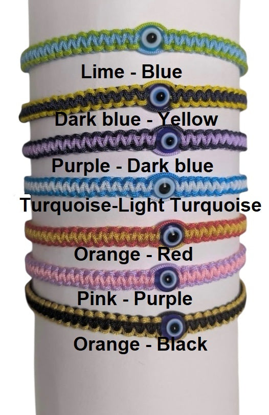 Bracelet Macramé Oeil Bleu - Idée cadeau
