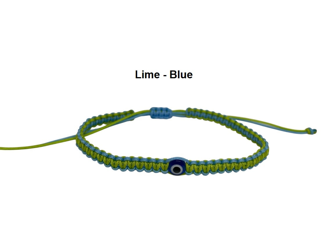 Bracelet Macramé Oeil Bleu - Idée cadeau