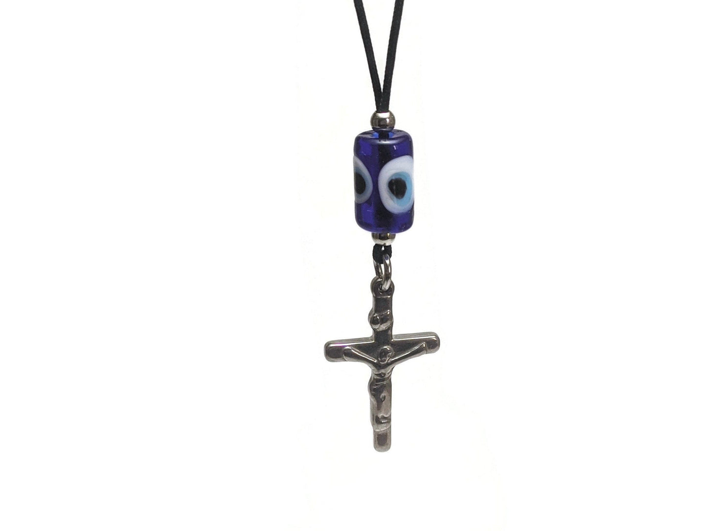 Evil eye cross car mirror charm - Car accessories