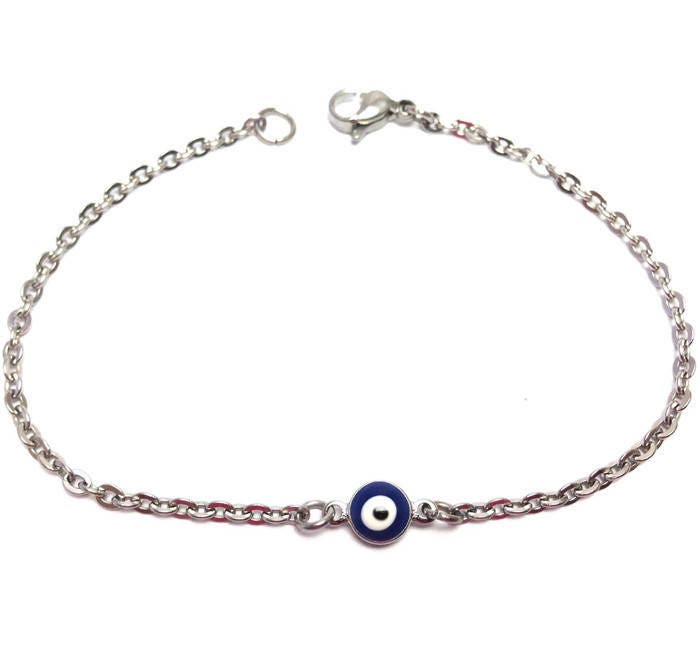 Bracelet Oeil Bleu en acier inoxydable