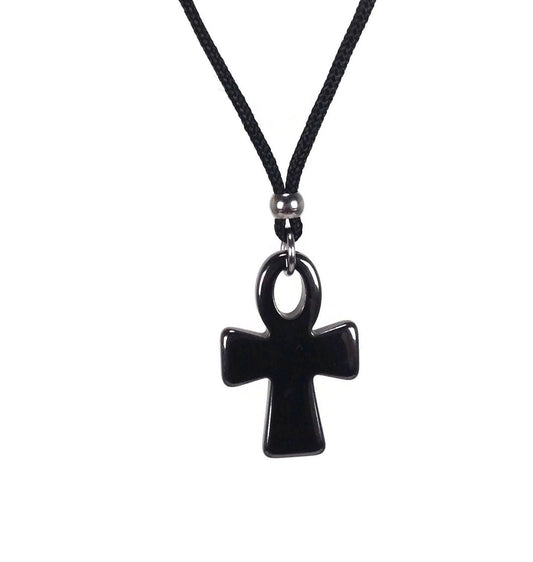 Pendentif Croix Egyptienne Ankh en Hématite - Pendentif Egyptien