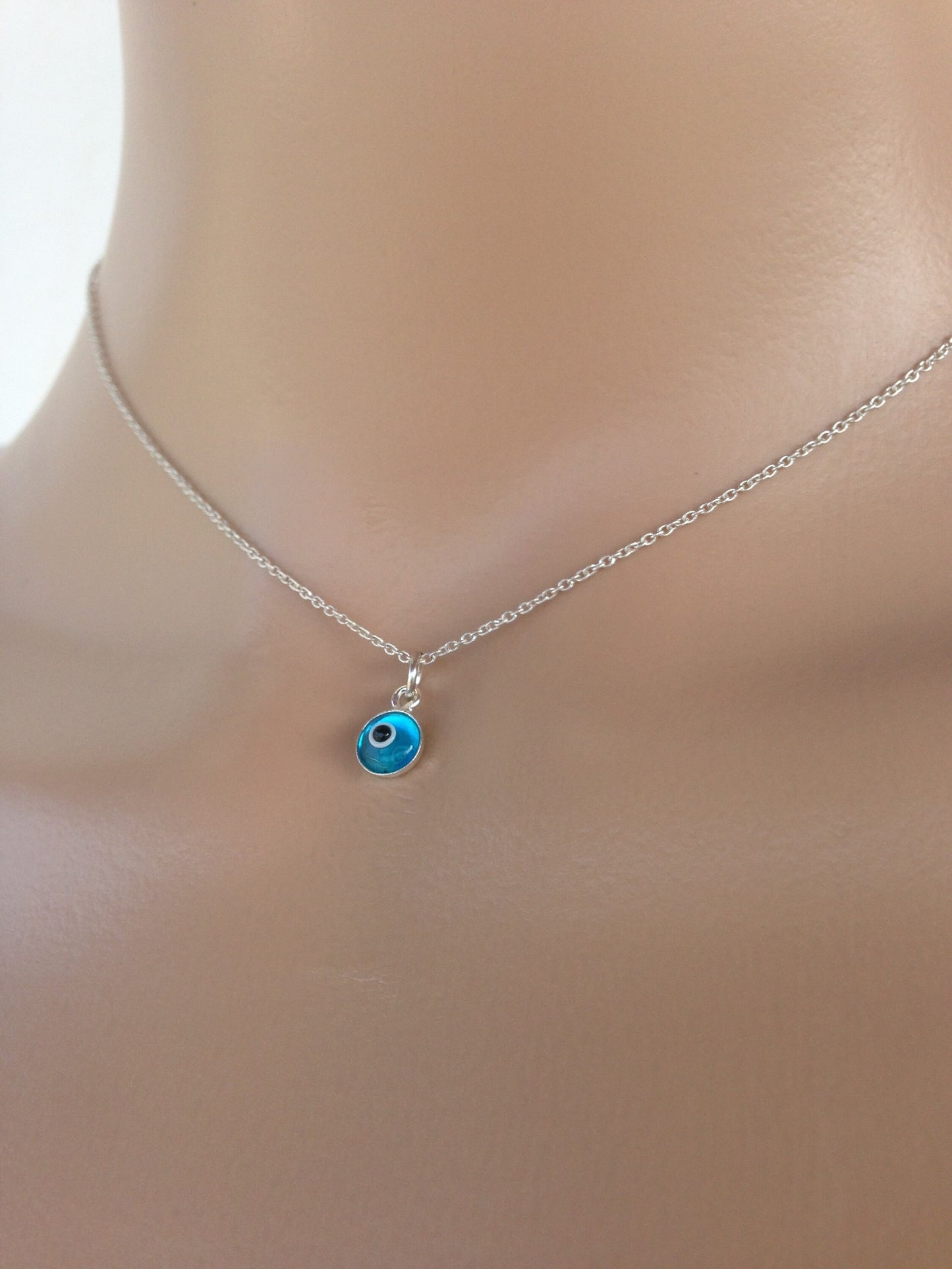 Collier Oeil Bleu en Argent 925 - Bijou de protection