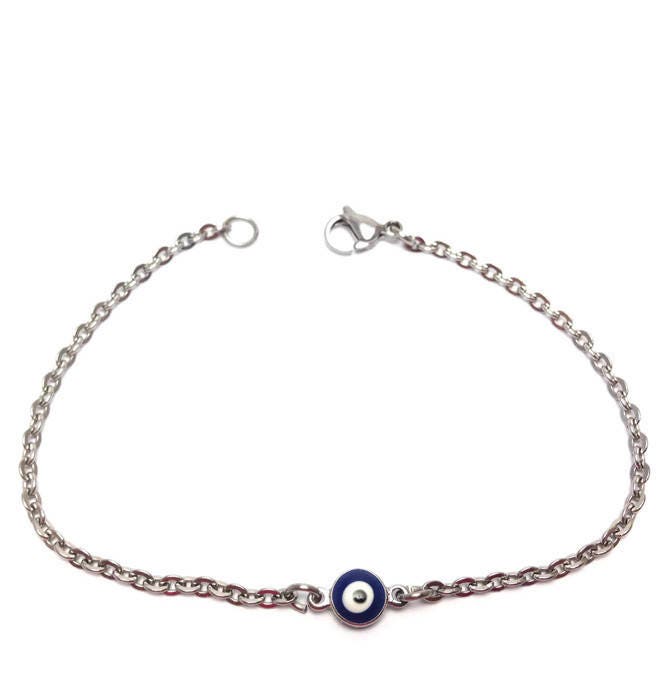 Bracelet Oeil Bleu en acier inoxydable