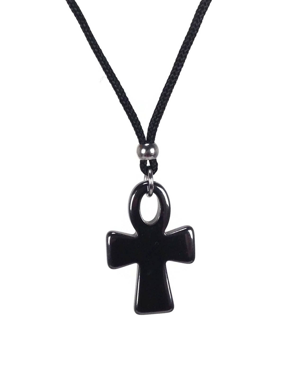 Pendentif Croix Egyptienne Ankh en Hématite - Pendentif Egyptien