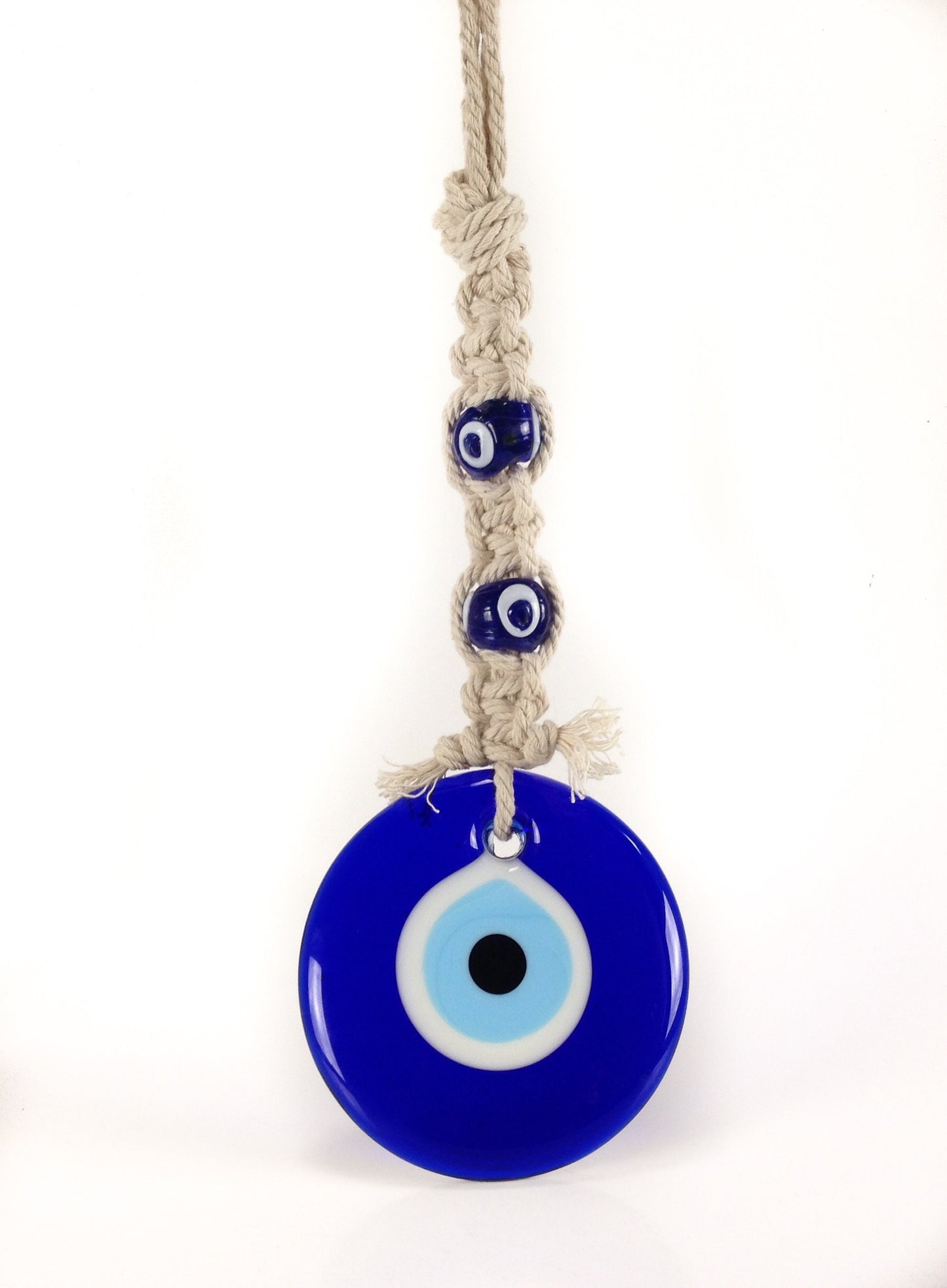 Oeil Bleu en Verre - Suspension Murale
