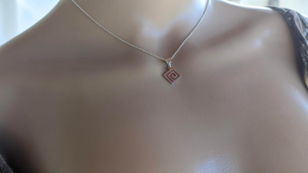 Collier Motif Grec en Argent 925